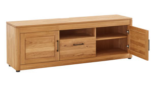 Lowboard PARTNERRING COLLECTION aus Holz in Holzfarben PARTNERRING COLLECTION Programm Vigo - Lowboard Eiche geölt - zwei Holztüren, eine Klappe, ein Fach, ca. 175 x 59 cm