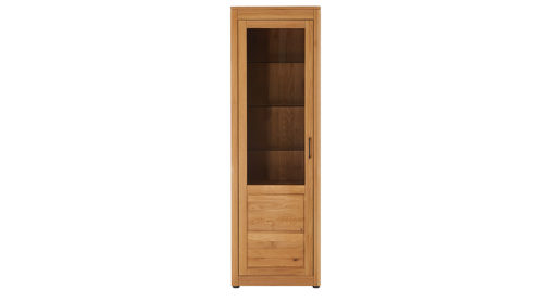 Vitrine PARTNERRING COLLECTION aus Holz in Holzfarben PARTNERRING COLLECTION Programm Vigo - Vitrine Eiche geölt - eine Glastür, ca. 65 x 204 cm