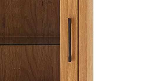 Vitrine PARTNERRING COLLECTION aus Holz in Holzfarben PARTNERRING COLLECTION Programm Vigo - Vitrine Eiche geölt - eine Glastür, ca. 65 x 204 cm