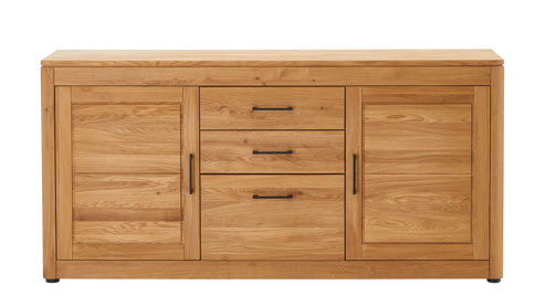 Sideboard PARTNERRING COLLECTION aus Holz in Holzfarben PARTNERRING COLLECTION Programm Vigo - Sideboard Eiche geölt - zwei Holztüren, drei Schubkästen, ca. 175 x 84 cm