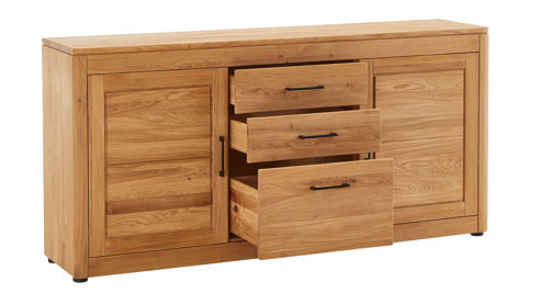 Sideboard PARTNERRING COLLECTION aus Holz in Holzfarben PARTNERRING COLLECTION Programm Vigo - Sideboard Eiche geölt - zwei Holztüren, drei Schubkästen, ca. 175 x 84 cm
