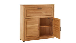 Sekretär PARTNERRING COLLECTION aus Holz in Holzfarben PARTNERRING COLLECTION Programm Vigo - Sekretär Eiche geölt - zwei Holztüren, eine Klappe, ca. 120 x 122 cm