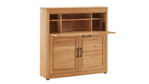 Sekretär PARTNERRING COLLECTION aus Holz in Holzfarben PARTNERRING COLLECTION Programm Vigo - Sekretär Eiche geölt - zwei Holztüren, eine Klappe, ca. 120 x 122 cm