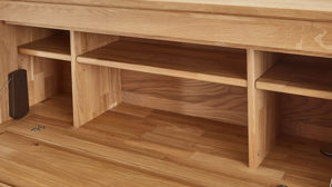 Sekretär PARTNERRING COLLECTION aus Holz in Holzfarben PARTNERRING COLLECTION Programm Vigo - Sekretär Eiche geölt - zwei Holztüren, eine Klappe, ca. 120 x 122 cm