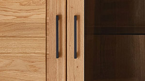 Vitrine PARTNERRING COLLECTION aus Holz in Holzfarben PARTNERRING COLLECTION Programm Vigo - Vitrine Eiche geölt - eine Holztür, eine Glastür, ca. 105 x 204 cm