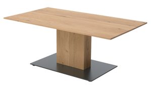 Couchtisch Interliving aus Holz in Holzfarben Interliving Wohnzimmer Serie 2033 - Couchtisch Asteiche & schwarzes Metall - ca. 115 x 65 cm