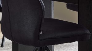 Vierfußstuhl Interliving aus Kunstfaser in Schwarz Interliving Esszimmer Serie 5116 – Polsterstuhl carbonschwarze Mikrofaser Night & schwarzes Gestell F37