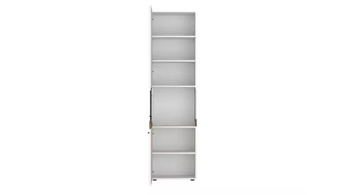 Vitrine Wojcik aus Holz in Holzfarben Weiß Wohnprogramm Oreta - Vitrine Coast Evoke Eiche & Alpinweiß - ca. 55 x 200 cm