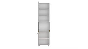 Vitrine Wojcik aus Holz in Holzfarben Weiß Wohnprogramm Oreta - Vitrine Coast Evoke Eiche & Alpinweiß - ca. 55 x 200 cm