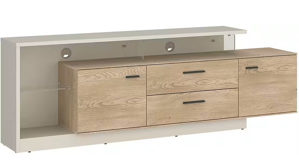 Lowboard Wojcik aus Holz in Holzfarben Lowboard Lagoon Cremona Eiche Torro & Cashmere - Breite ca. 192 cm