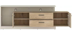 Lowboard Wojcik aus Holz in Holzfarben Lowboard Lagoon Cremona Eiche Torro & Cashmere - Breite ca. 192 cm