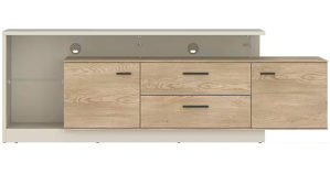 Lowboard Wojcik aus Holz in Holzfarben Lowboard Lagoon Cremona Eiche Torro & Cashmere - Breite ca. 192 cm