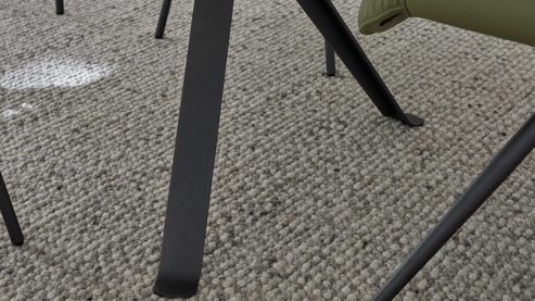 Esstisch Interliving aus Kunstharz in Dunkelgrau Interliving Esszimmer Serie 5115 - Esstisch mit robuster Tischplatte DEKTON® Grafitte Industrial & anthrazitfarbenes Metall - ca. 200 x 100 cm