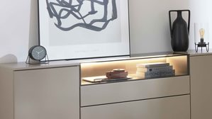 Möbelbeleuchtung Interliving aus Kunststoff in Weiß Interliving Wohnzimmer Serie 2031 - LED-Beleuchtung ZLA190 Breite ca. 90 cm