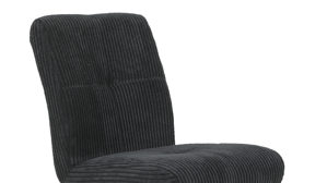 Barhocker Hela aus Stoff in Anthrazit Barhocker Leni H Anthrazit & schwarzes Metall - drehbar