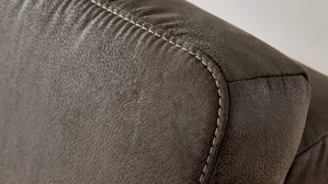 Ecksofa modulmaster aus Stoff in Anthrazit Modulmaster MM-PP1194 - Ecksofa anthrazitfarbene Mikrofaser Saddle & Metallfüße W009-M01 - Stellfläche ca. 160 x 244 cm