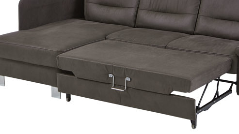 Funktion modulmaster aus Metall in Transparent Modulmaster MM-PP1194 - Bettfunktion anthrazitfarbene Mikrofaser Saddle