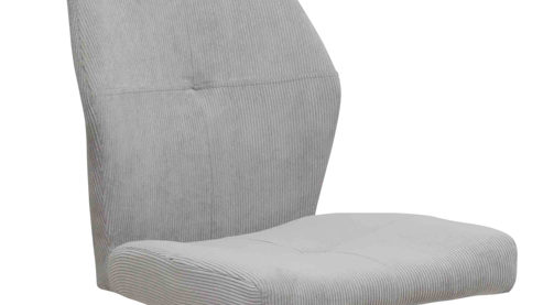 Vierfußstuhl Hela aus Stoff in Grau Polsterstuhl Ally I S Grau & schwarzes Metall - drehbar