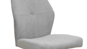 Vierfußstuhl Hela aus Stoff in Grau Polsterstuhl Ally I S Grau & schwarzes Metall - drehbar