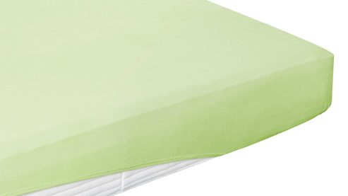 Spannbettlaken H. g. hahn haustextilien® aus Stoff in Hellgrün HAHN Spannbettlaken limonenfarbener Baumwolljersey - ca. 190 x 200 cm