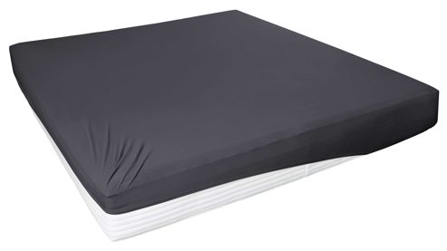 Spannbettlaken H. g. hahn haustextilien® aus Stoff in Anthrazit HAHN Spannbettlaken anthrazitfarbener Baumwolljersey - ca. 150 x 200 cm