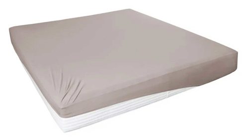 Spannbettlaken H. g. hahn haustextilien® aus Stoff in Grau HAHN Spannbettlaken für Wasser- und Boxspringmatratzen kieselfarbener Baumwolljersey - ca. 100 x 200 cm