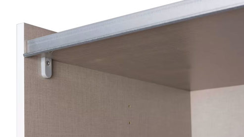 Kleiderschrank Rauch aus Holz in Weiß rauch BLUE Neo - Schwebetürenschrank Champagner & Grau Metallic - zwei Türen, Breite ca. 175 cm