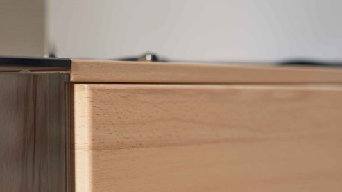 Wohnwand Interliving aus Holz in Holzfarben Interliving Wohnzimmer Serie 2031 - Wohnwand EB33002 Balkenbuche - Länge ca. 330 cm