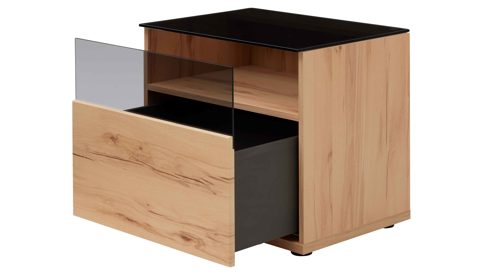 Wohnwand Interliving aus Holz in Holzfarben Interliving Wohnzimmer Serie 2031 - Wohnwand Balkenbuche - Länge ca. 330 cm