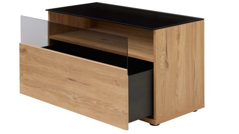 Wohnwand Interliving aus Holz in Holzfarben Interliving Wohnzimmer Serie 2031 - Wohnwand Risseiche - Länge ca. 257 cm