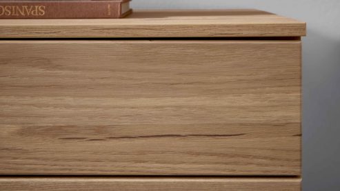 Wohnwand Interliving aus Holz in Holzfarben Interliving Wohnzimmer Serie 2031 - Wohnwand Risseiche - Länge ca. 257 cm