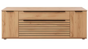 Wohnwand Interliving aus Holz in Holzfarben Interliving Wohnzimmer Serie 2032 - Wohnwand Risseiche - Länge ca. 330 cm