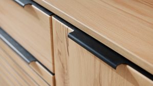 Wohnwand Interliving aus Holz in Holzfarben Interliving Wohnzimmer Serie 2032 - Wohnwand Risseiche - Länge ca. 330 cm