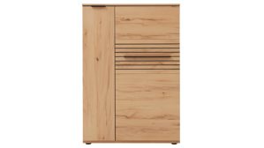 Wohnwand Interliving aus Holz in Holzfarben Interliving Wohnzimmer Serie 2032 - Wohnwand EB33001 Risseiche - Länge ca. 330 cm