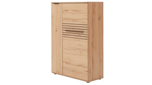 Wohnwand Interliving aus Holz in Holzfarben Interliving Wohnzimmer Serie 2032 - Wohnwand Risseiche - Länge ca. 330 cm