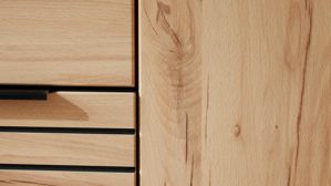 Highboard Interliving aus Holz in Holzfarben Interliving Wohnzimmer Serie 2032 - Highboard Risseiche - zwei Türen, Breite ca. 90 cm