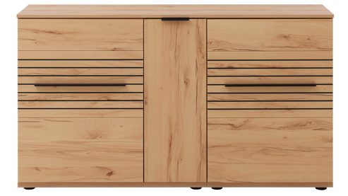 Sideboard Interliving aus Holz in Holzfarben Interliving Wohnzimmer Serie 2032 - Sideboard C15063 Risseiche - drei Türen, Länge ca. 150 cm