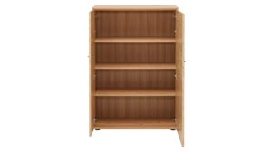 Highboard Interliving aus Holz in Holzfarben Interliving Wohnzimmer Serie 2032 - Highboard Risseiche - zwei Türen, Breite ca. 90 cm