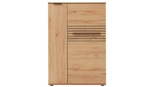 Wohnwand Interliving aus Holz in Holzfarben Interliving Wohnzimmer Serie 2032 - Wohnwand EB33001 Risseiche - Länge ca. 330 cm