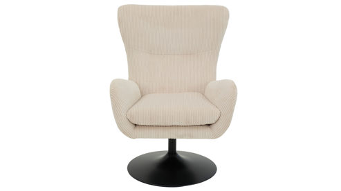 Drehsessel Hela aus Stoff in Beige Drehsessel Samos LS Beige 31 & schwarzes Metall