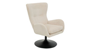 Drehsessel Hela aus Stoff in Beige Drehsessel Samos LS Beige 31 & schwarzes Metall