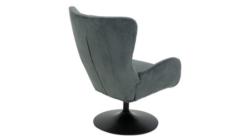 Drehsessel Hela aus Stoff in Dunkelgrau Drehsessel Samos LS Dunkelgrau 60 & schwarzes Metall