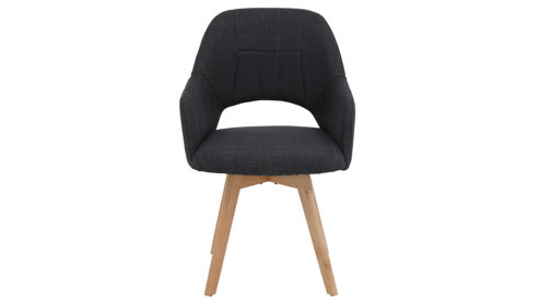 Polsterstuhl Hela aus Stoff in Anthrazit Polsterstuhl Stade S Anthrazit 28 & Holzgestell