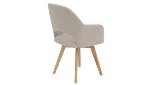 Polsterstuhl Hela aus Stoff in Beige Polsterstuhl Stade S Beige 31 & Holzgestell