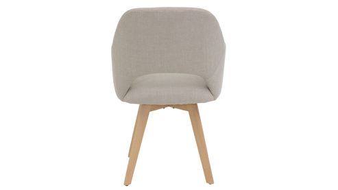 Polsterstuhl Hela aus Stoff in Beige Polsterstuhl Stade S Beige 31 & Holzgestell