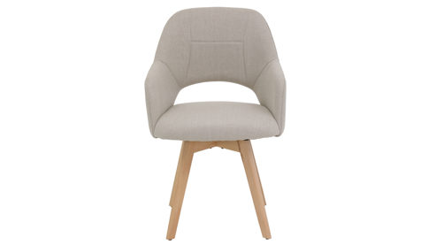 Polsterstuhl Hela aus Stoff in Beige Polsterstuhl Stade S Beige 31 & Holzgestell