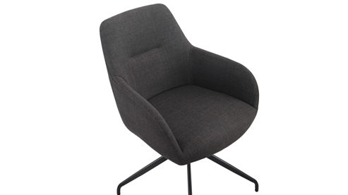 Polsterstuhl Hela aus Stoff in Anthrazit Polsterstuhl Triest S Anthrazit Bjorn 28 & Schwarz