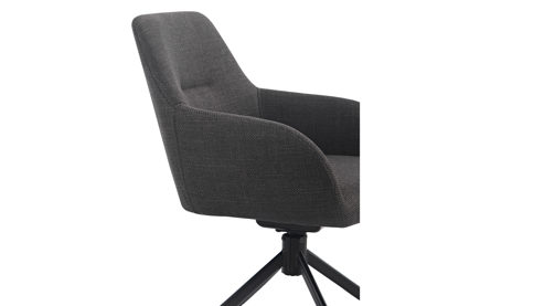 Polsterstuhl Hela aus Stoff in Anthrazit Polsterstuhl Triest S Anthrazit Bjorn 28 & Schwarz