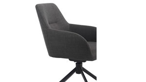 Polsterstuhl Hela aus Stoff in Anthrazit Polsterstuhl Triest S Anthrazit Bjorn 28 & Schwarz