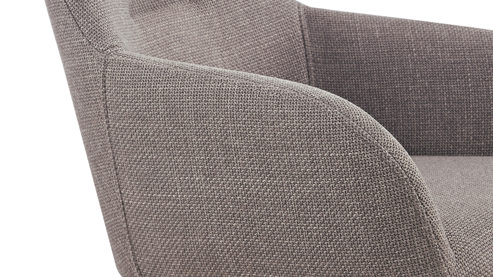 Polsterstuhl Hela aus Stoff in Hellbraun Polsterstuhl Triest S Schlamm Bjorn 61 & Schwarz